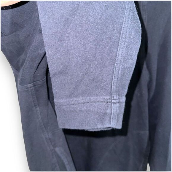 Black Wolsey Cotton Pullover Hoodie Size L - Picture 7 of 12